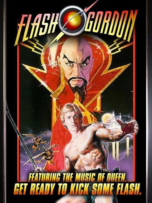 flash gordon movie poster music of queen rock group