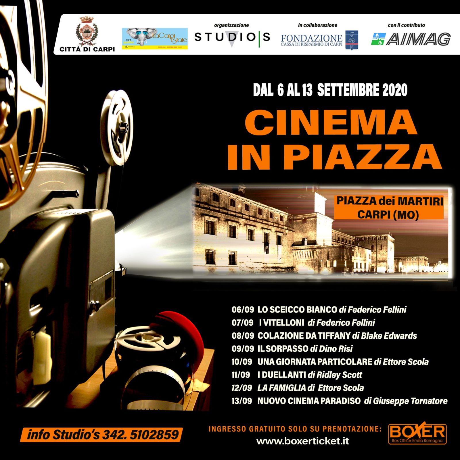 Cinema in Piazza a Carpi